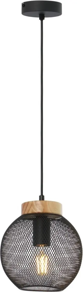 Globo Hanglamp Roosterscherm Zwart - ø20cm