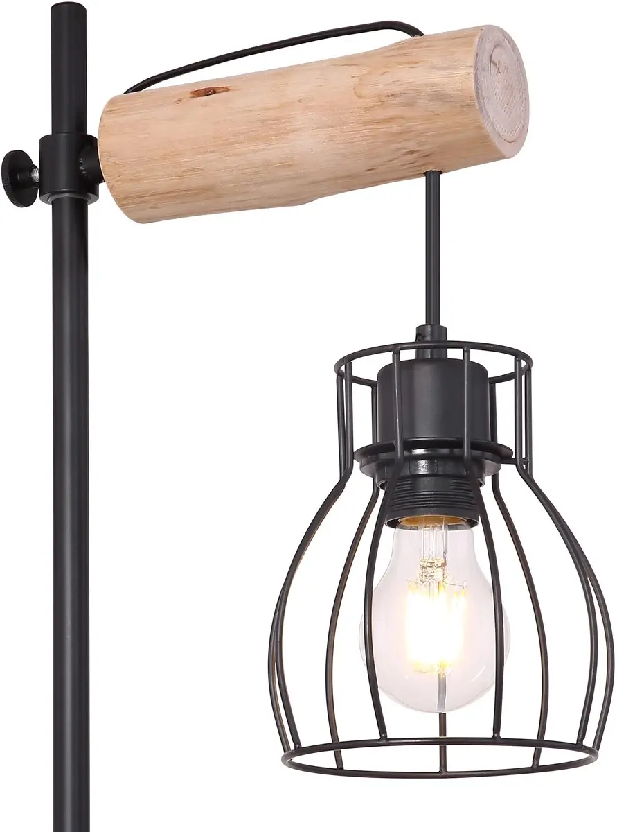 Globo Mina Tafellamp E27 - 18cm Zwart