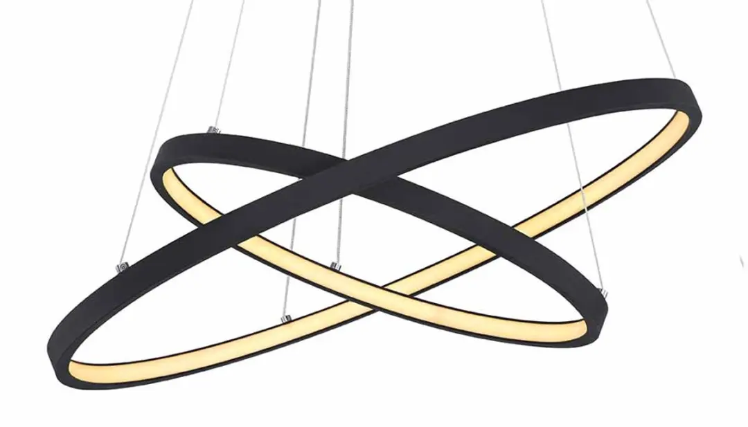 Globo Cirkelvormige Hanglamp Ø50cm - Zwart - afbeelding 6 van 6