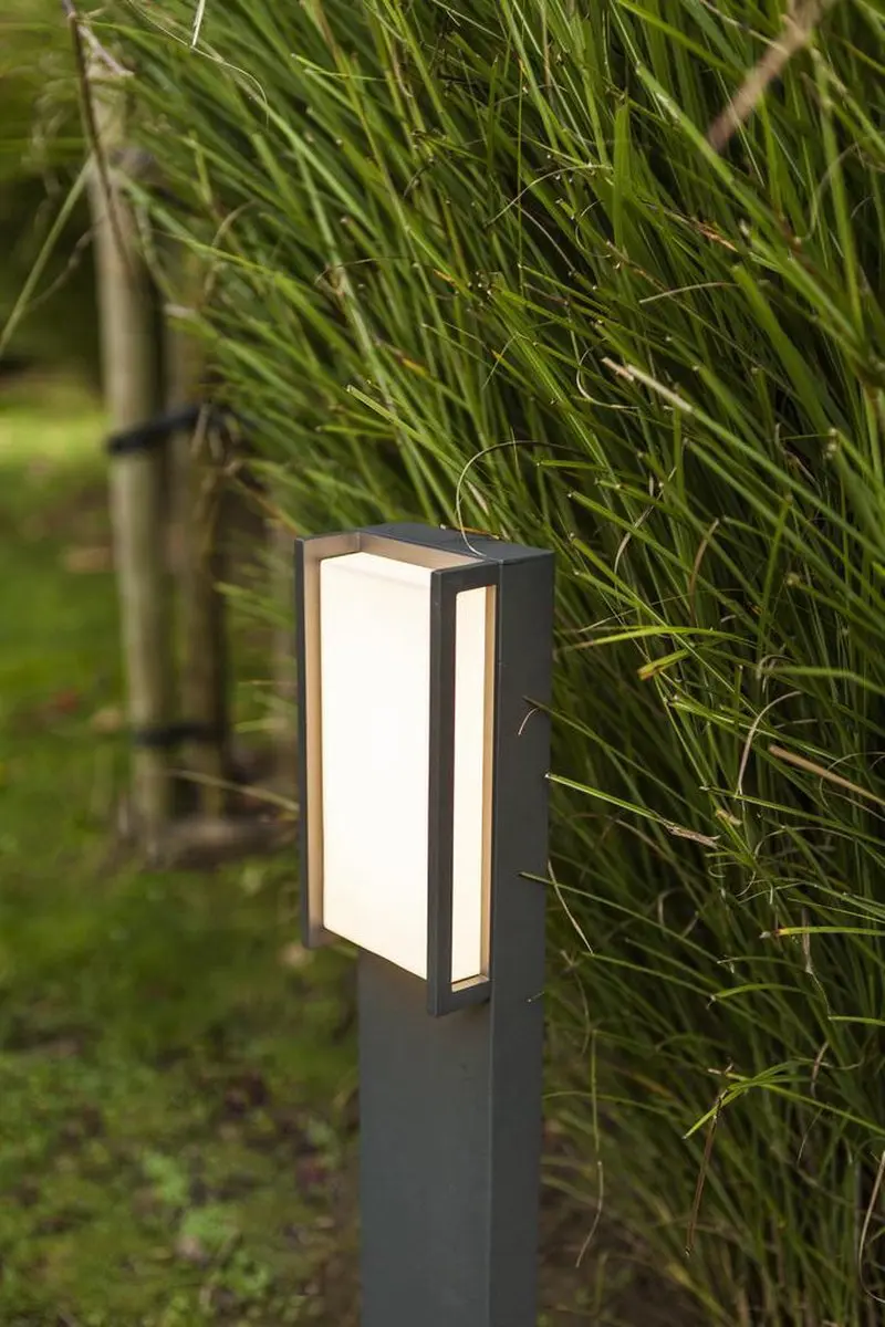 Lutec Qubo Sokkellamp Buiten LED 17.3W - Donkergrijs