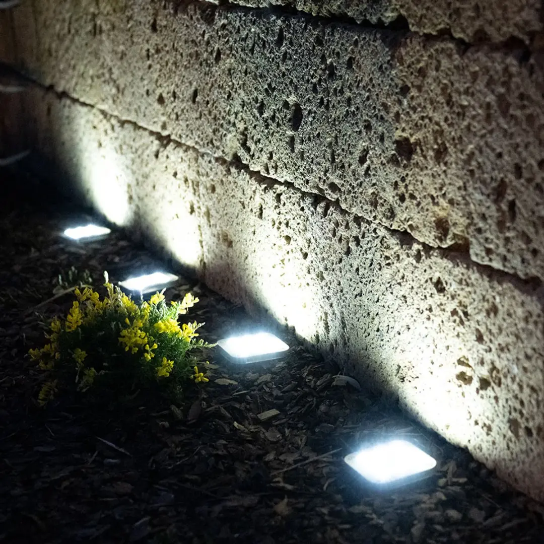 Globo Solarlamp Grondlamp - 4 Stuks - Zilver - afbeelding 6 van 6