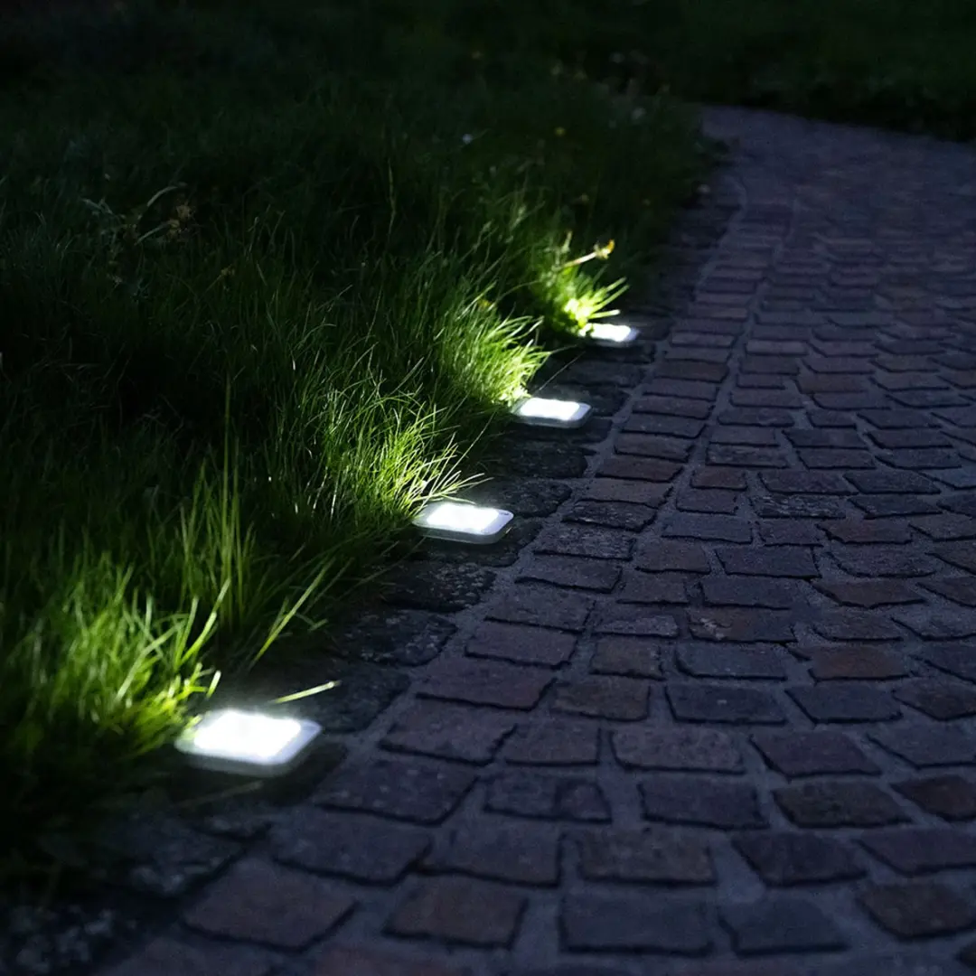 Globo Solarlamp Grondlamp - 4 Stuks - Zilver