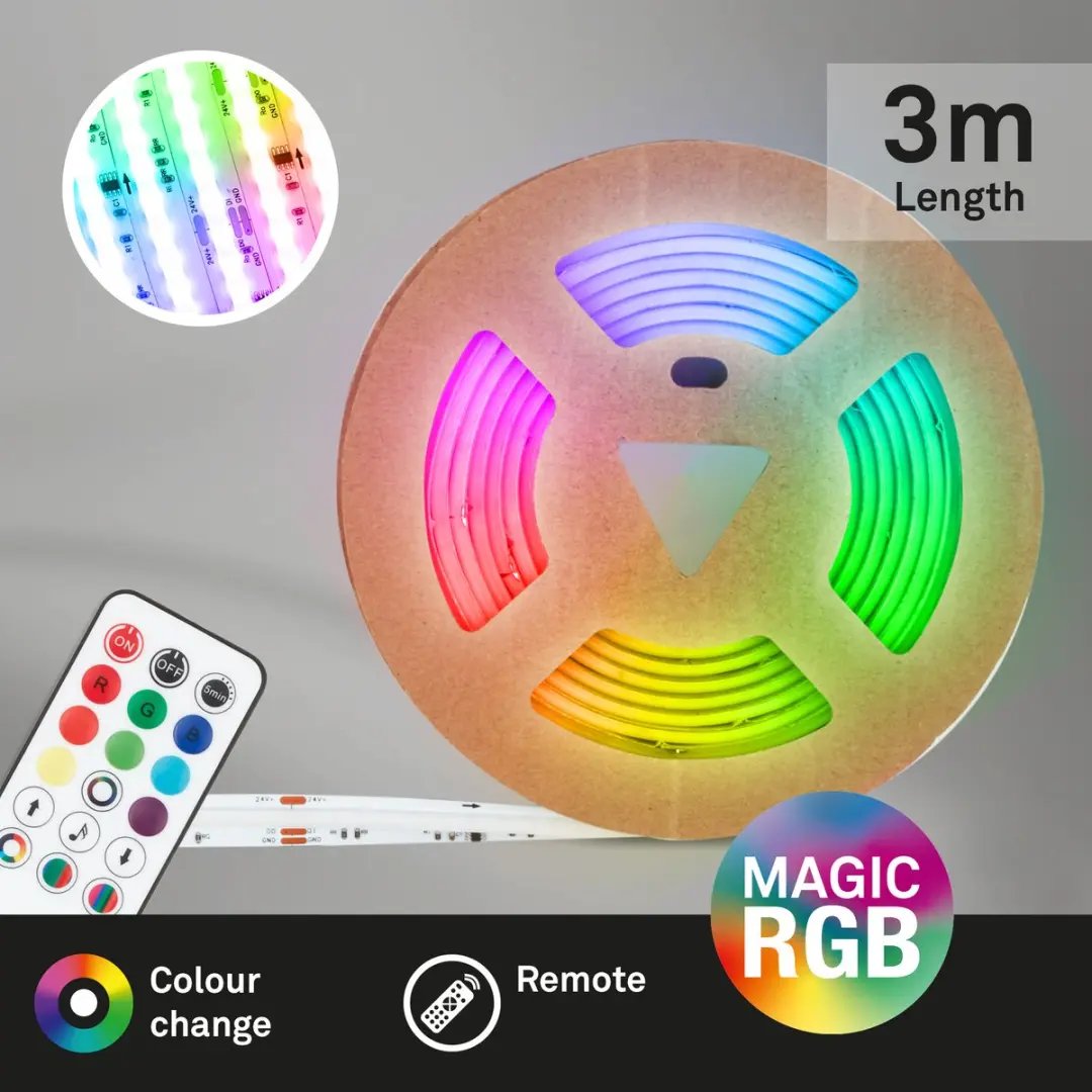Briloner COB LED Strip 2322480 RGBIC 3m - Wit