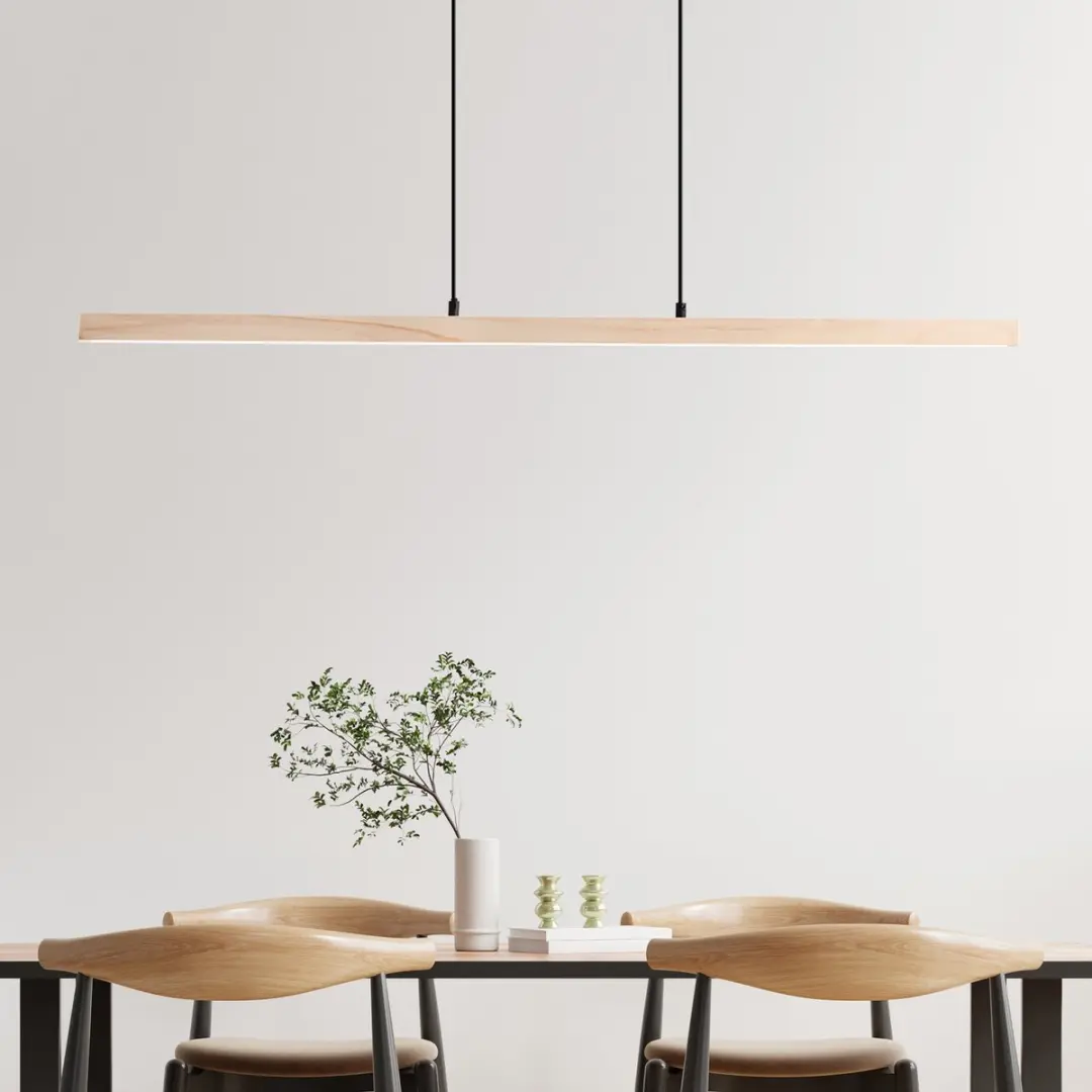 Brilliant Arion G99072/76 LED Hanglamp - 19W Warm Wit - Hout Zwart