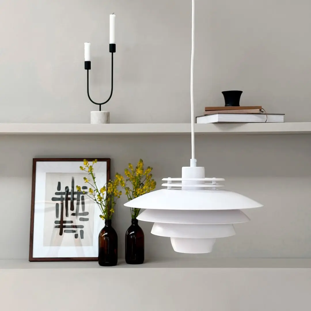 Dyberg Larsen Ejka Hanglamp - Wit - Ø30cm
