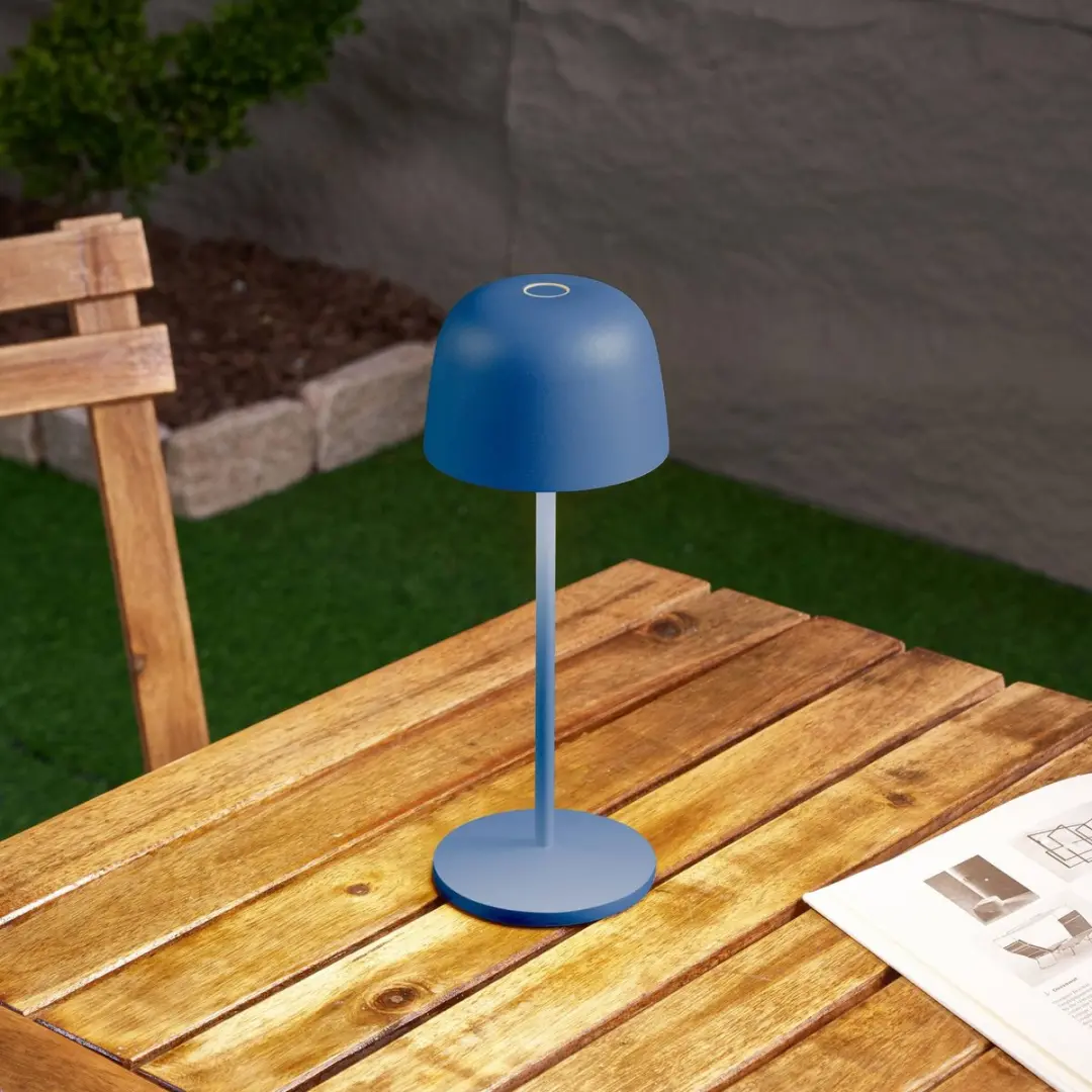 Lindby Terraslamp Blauw - 1 Lichtpunt - 27,5 cm