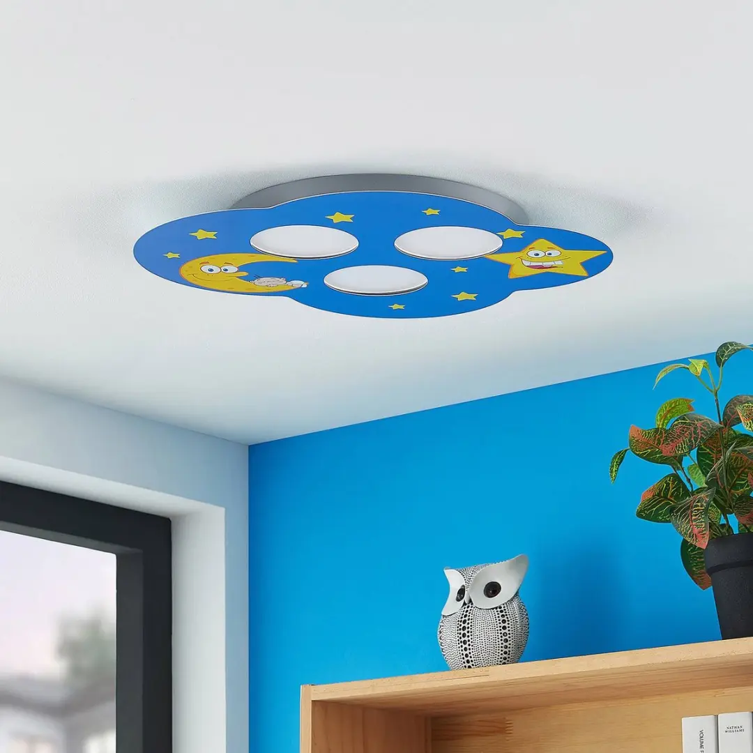 Lindby Plafondlamp 3-lichts GX53 - Blauw - afbeelding 6 van 6