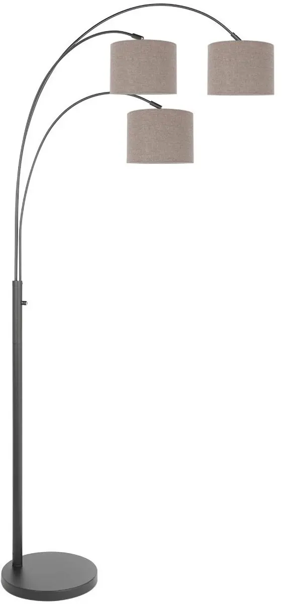 Steinhauer Sparkled Light 3826ZW Vloerlamp - 3 Lichtpunten - Grijs