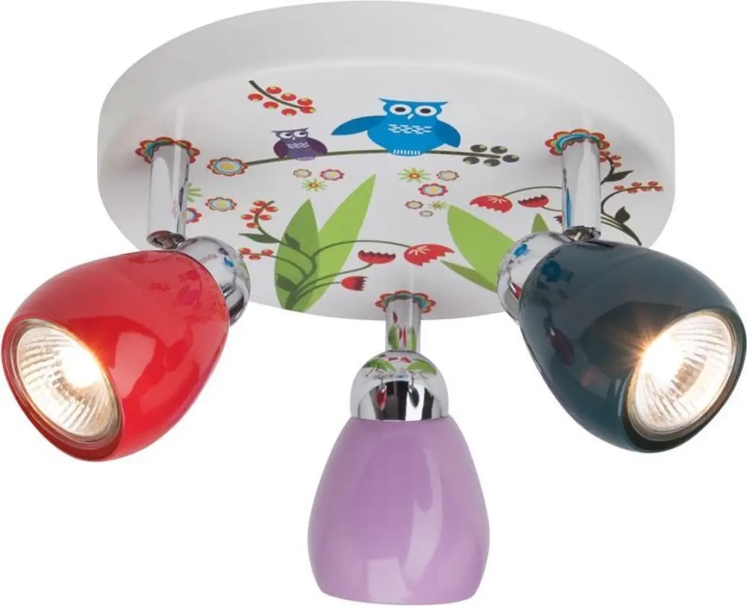 Brilliant BIRDS Kinderplafondspots - 3 Stuks - Ø31cm - Veelkleurig