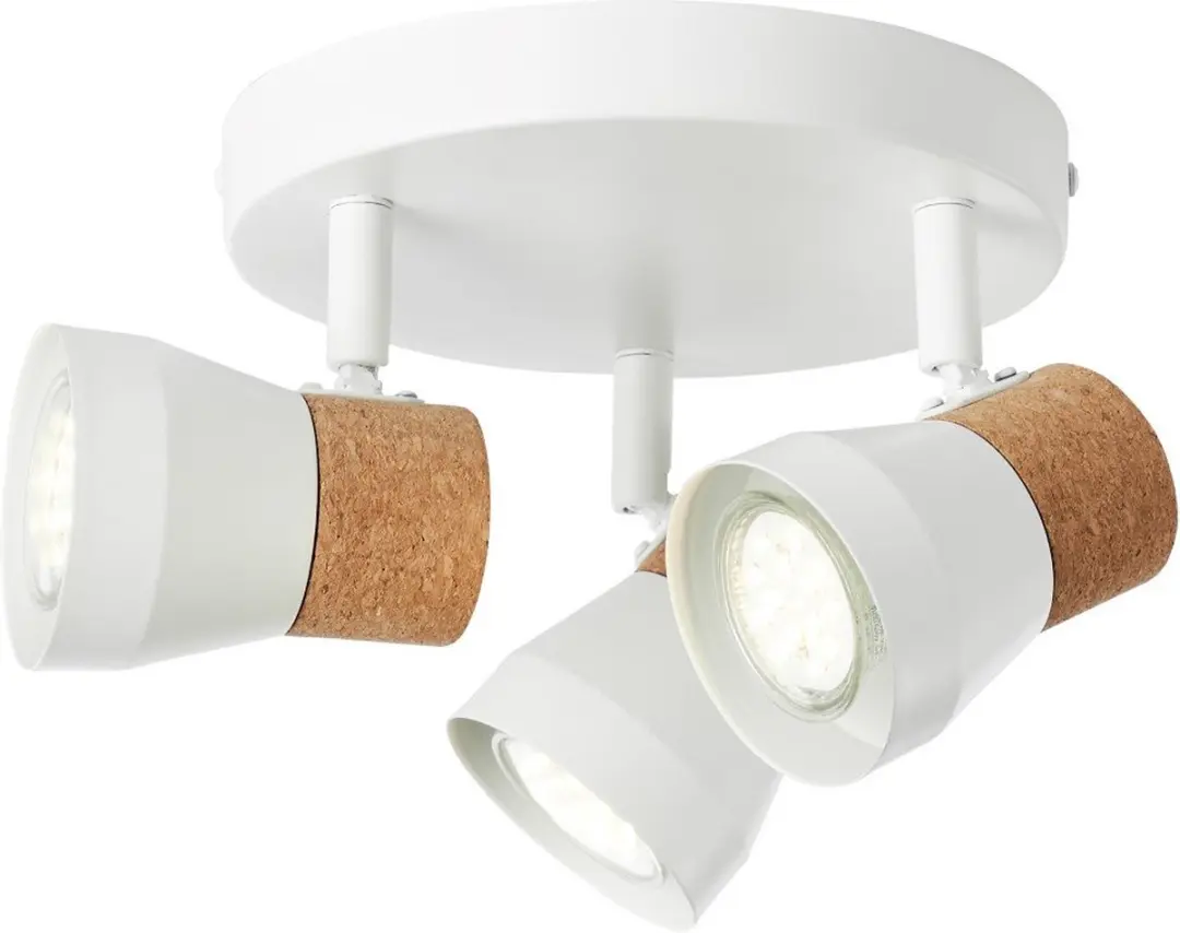 Brilliant Moka Plafondlamp 3xGU10 - Mat Wit