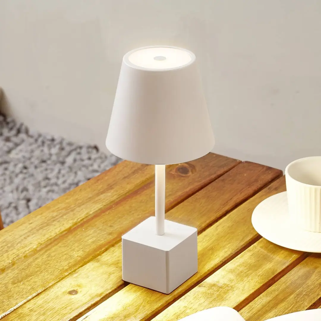 Lindby Terraslamp Metaal Wit - 1 Lichtpunt - 25 cm