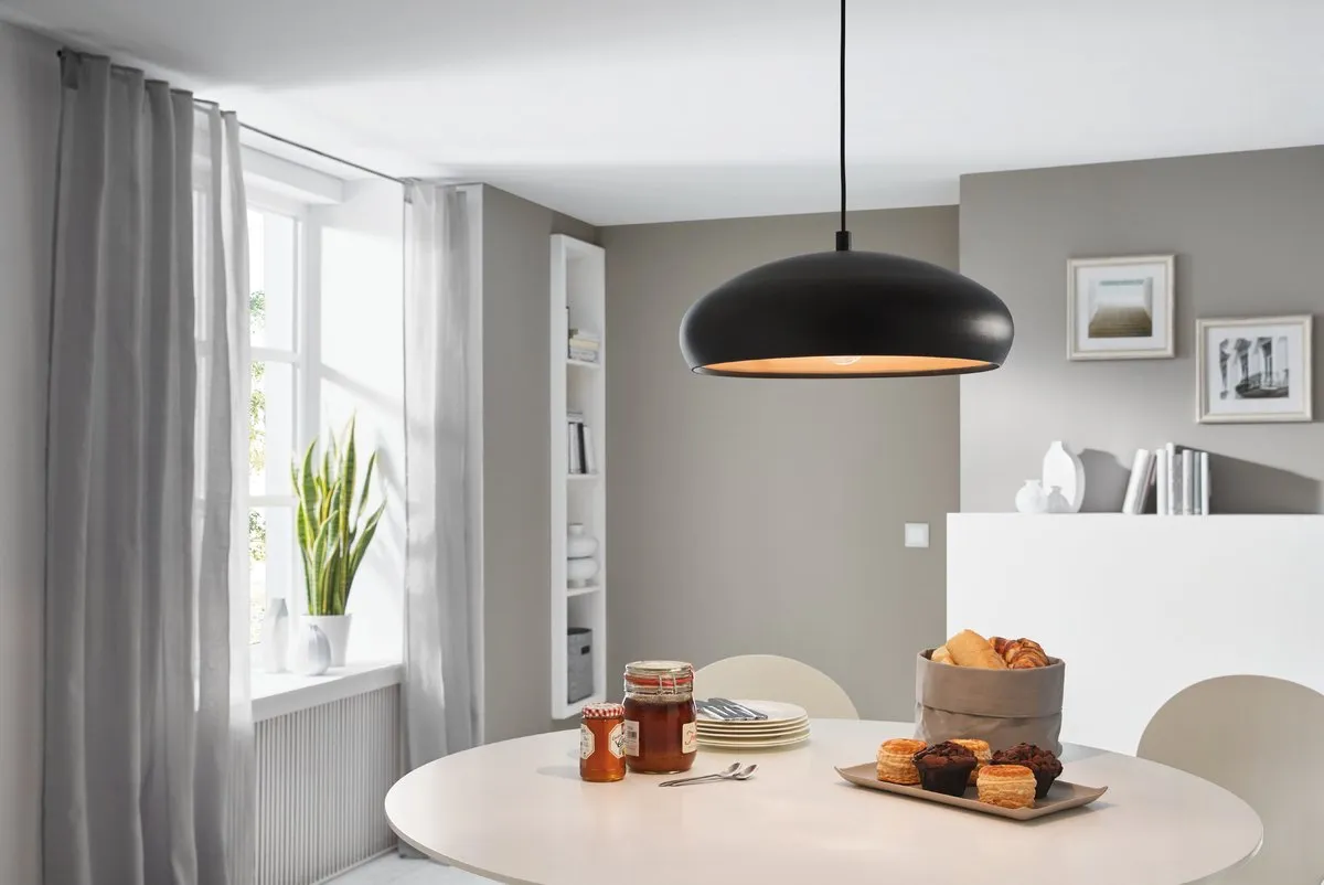 Eglo Mogano 1 Hanglamp Ø40cm - Zwart/Koper - afbeelding 6 van 6