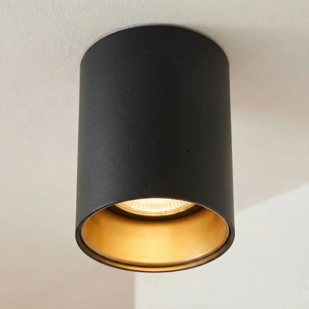 ARCCHIO Plafondlamp 1 Licht GU10 - 10W - Zwart/Goud