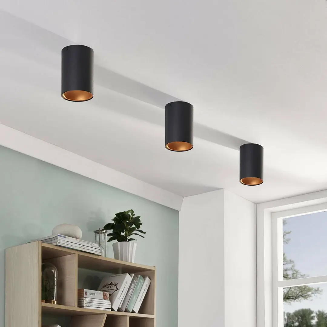 ARCCHIO Plafondlamp 1 Licht GU10 - 10W - Zwart/Goud - afbeelding 6 van 6