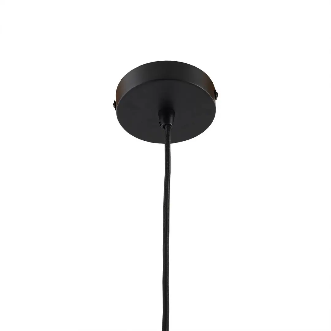 Lindby Hanglamp Metaal 1 Licht E27 - 16 cm - Ø33cm - Zwart