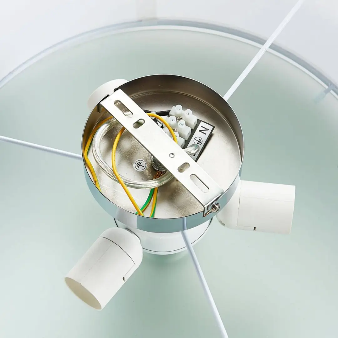 Lindby Plafondlamp 3-lichten 50cm - Grijs/Wit/Chroom