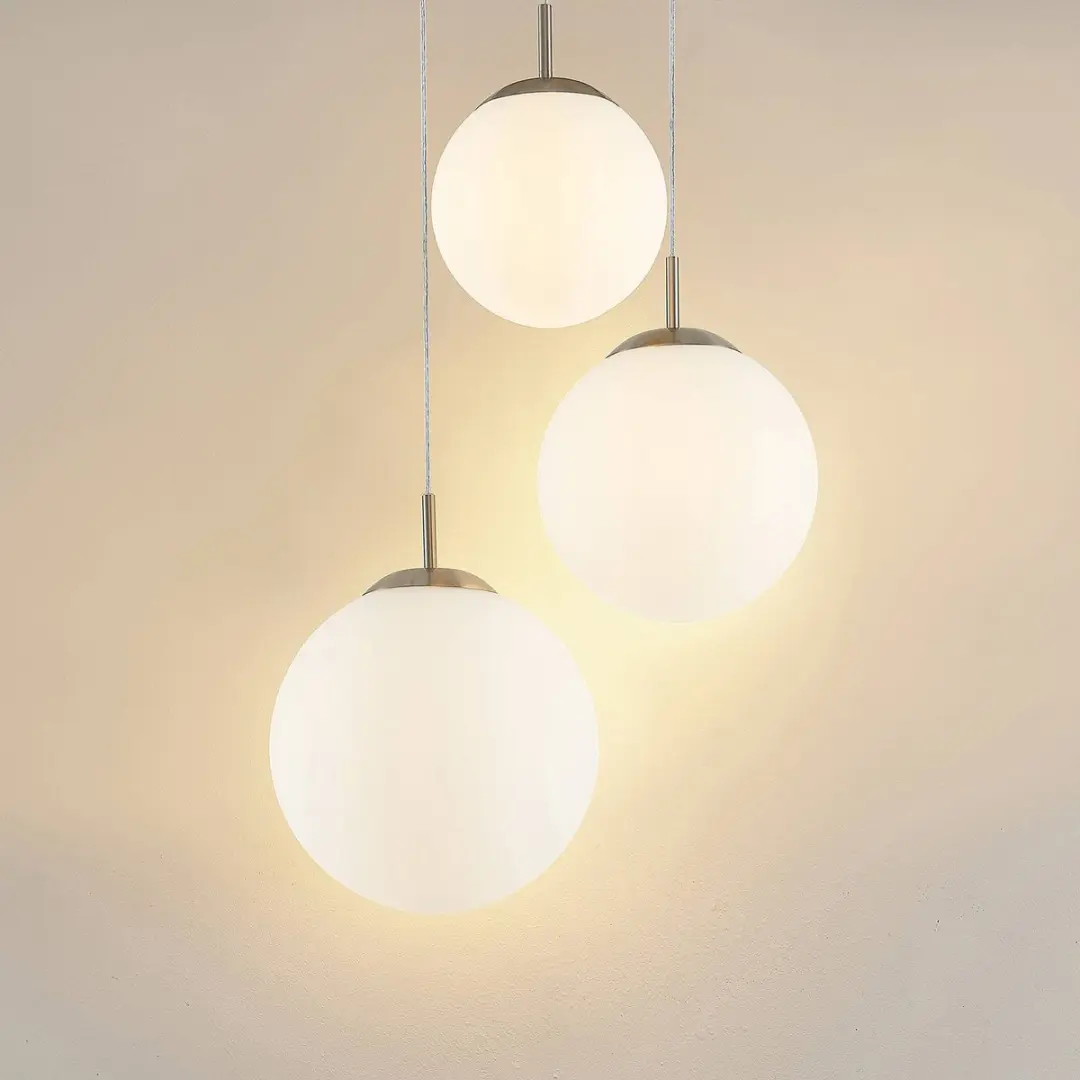 Lindby Hanglamp 3-Lichts Metaal Glas