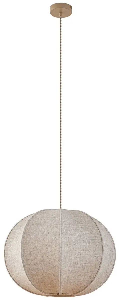 Lindby Hanglamp 1 Licht E27 - 35cm - Beige - afbeelding 6 van 6