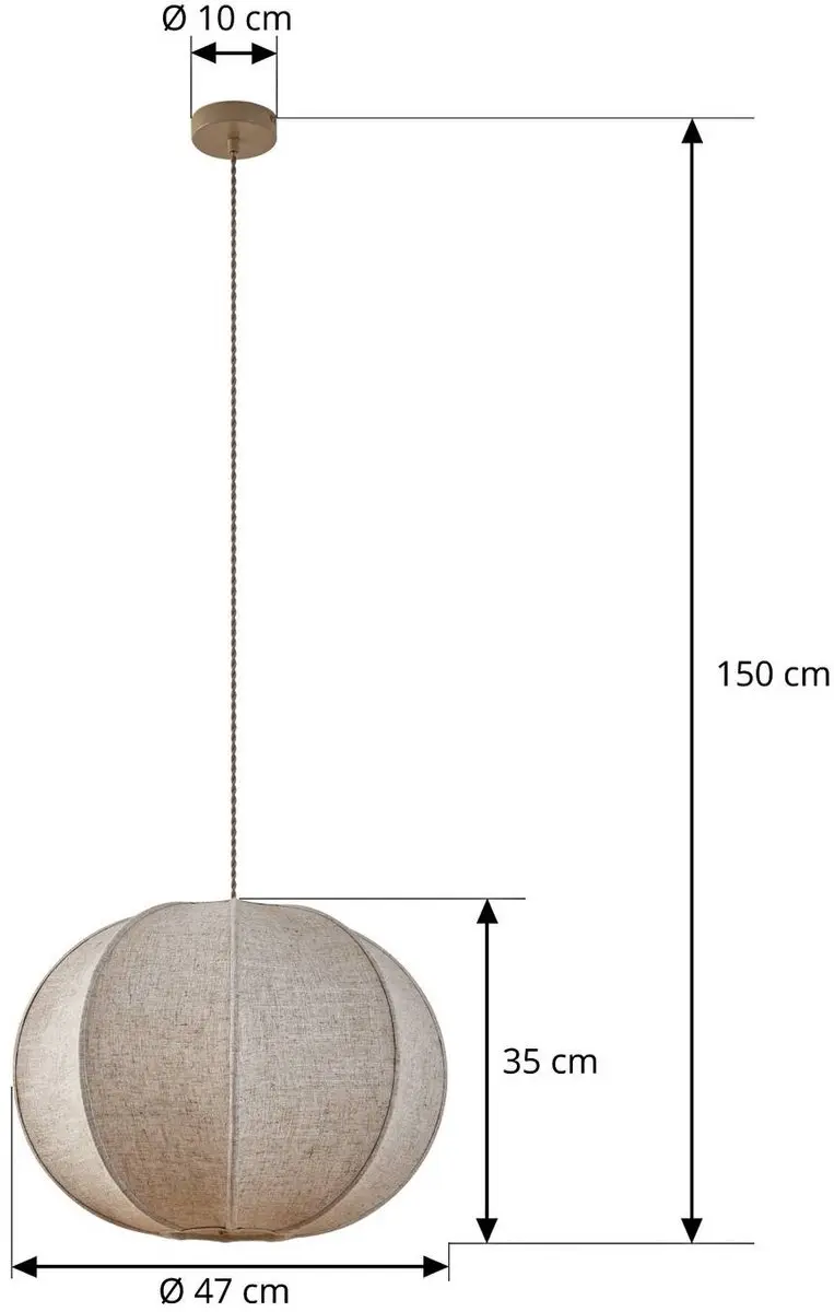 Lindby Hanglamp 1 Licht E27