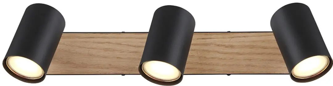 Globo Plafondlamp Slaapkamer 3-lichts Zwart - GU10