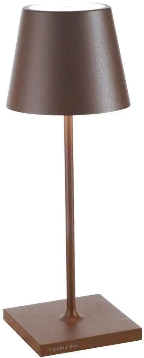 Zafferano Poldina Pro Mini Oplaadbare LED Tafellamp - Bruin - IP65
