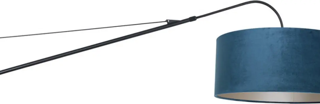 Steinhauer Elegant Classy 8244ZW Wandlamp - Blauw/Zwart - 50cm