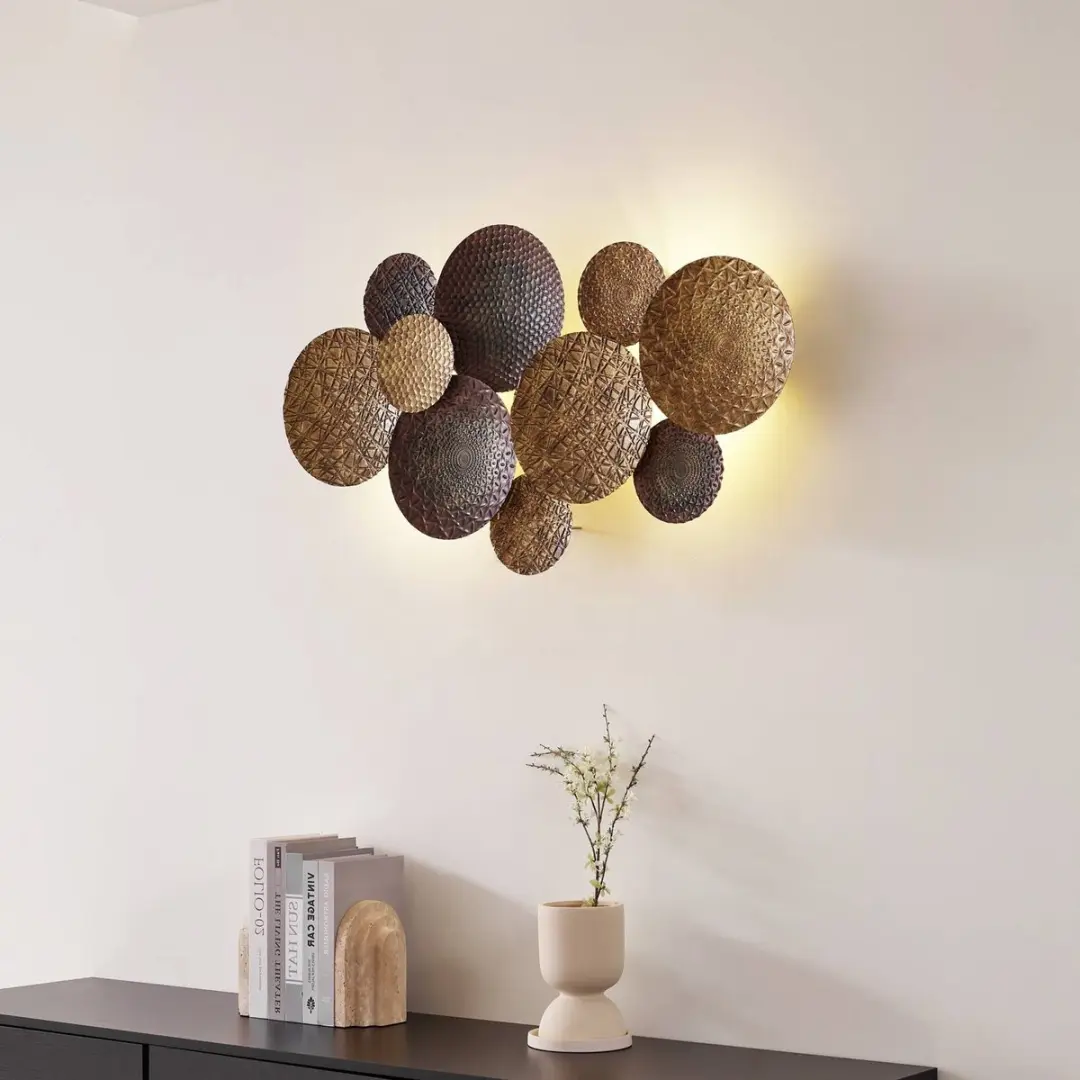 Lindby Wandlamp 2 Lichtpunten IJzer Goud/Koper - E27