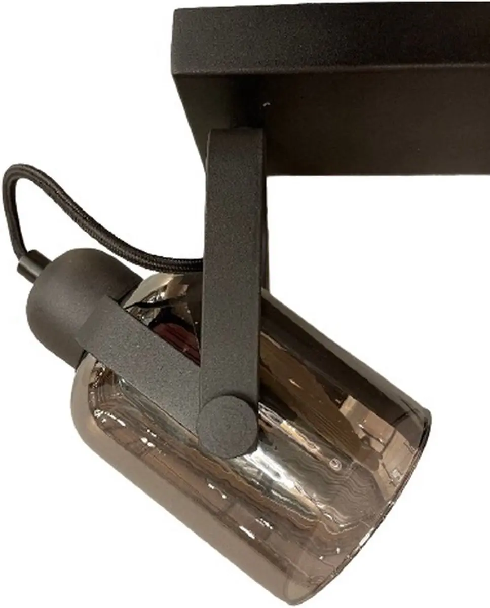 Freelight Spot Fumoso Zwart Smoke Glas - 2 Lichtpunten