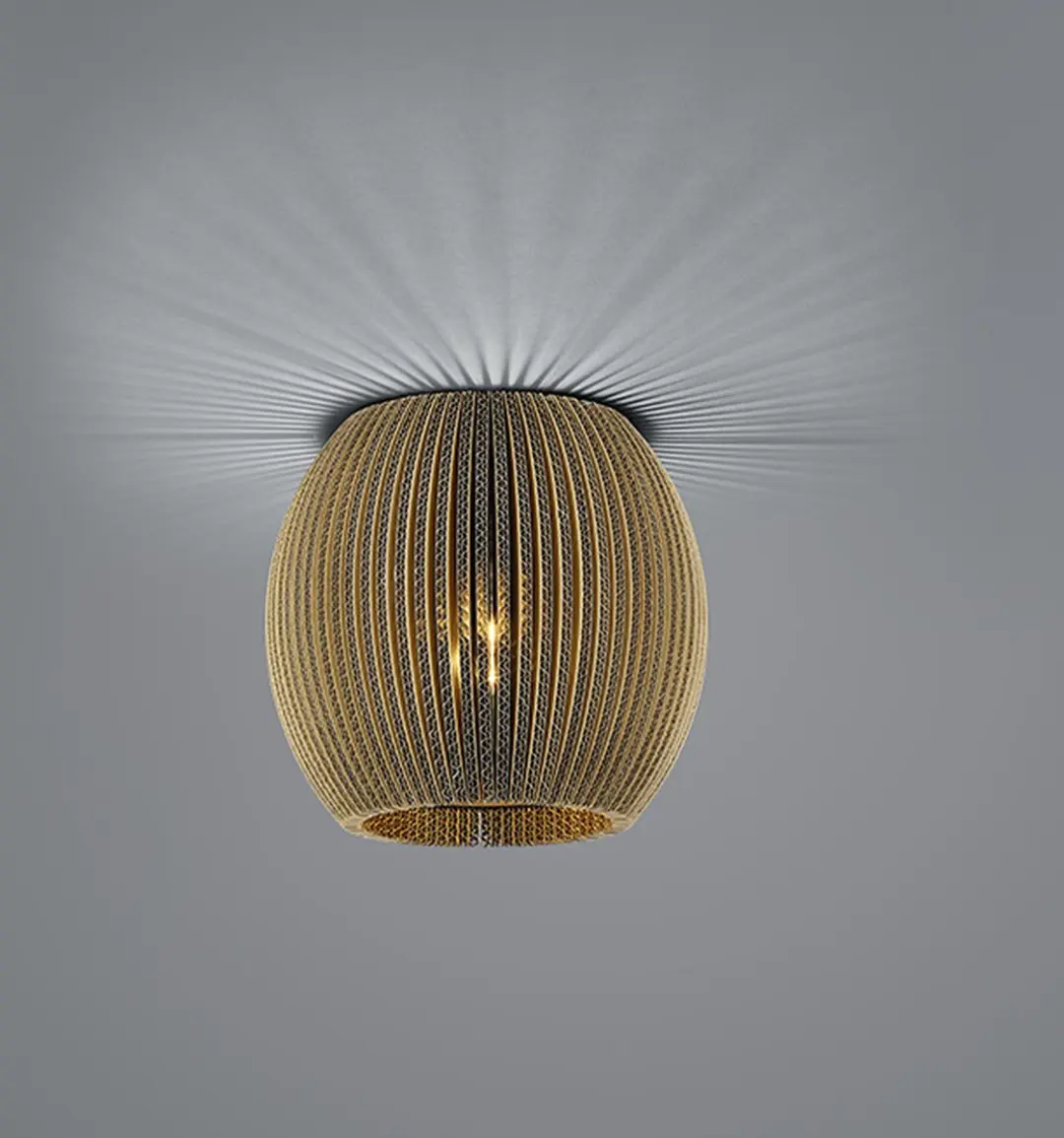 Hell Leuchten Layer 1 E27 Plafondlamp - 1 Lichtpunt - Ø25cm - Bruin