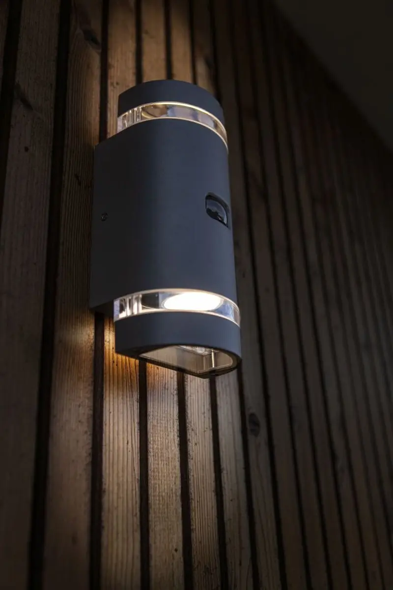 Lutec Focus Wandlamp Buiten LED 10W - Donkergrijs