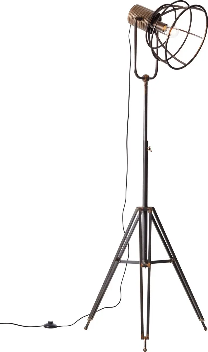 Brilliant Reece Vloerlamp - 1x A60 E27 40W - Zwart Staal