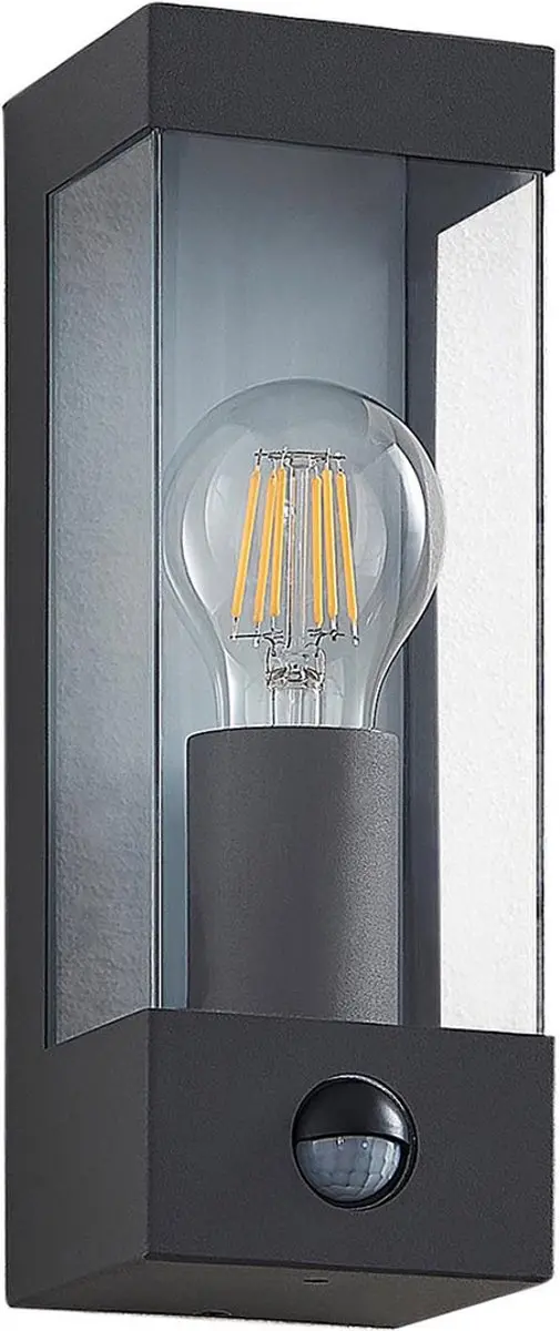 Lindby Wandlamp Buiten 1 Licht E27 - 25cm - Donkergrijs