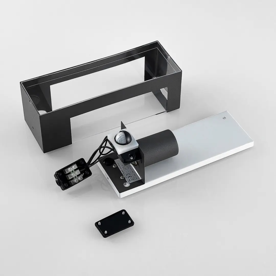 Lindby Wandlamp Buiten 1 Licht E27 - 25cm - Donkergrijs