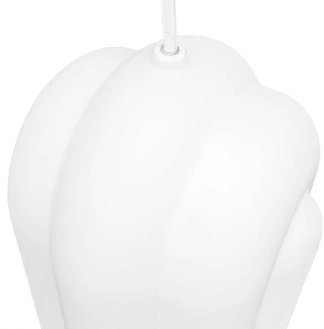 Lucande Hanglamp Glas Metaal 1 Licht E27 - 30cm - Wit