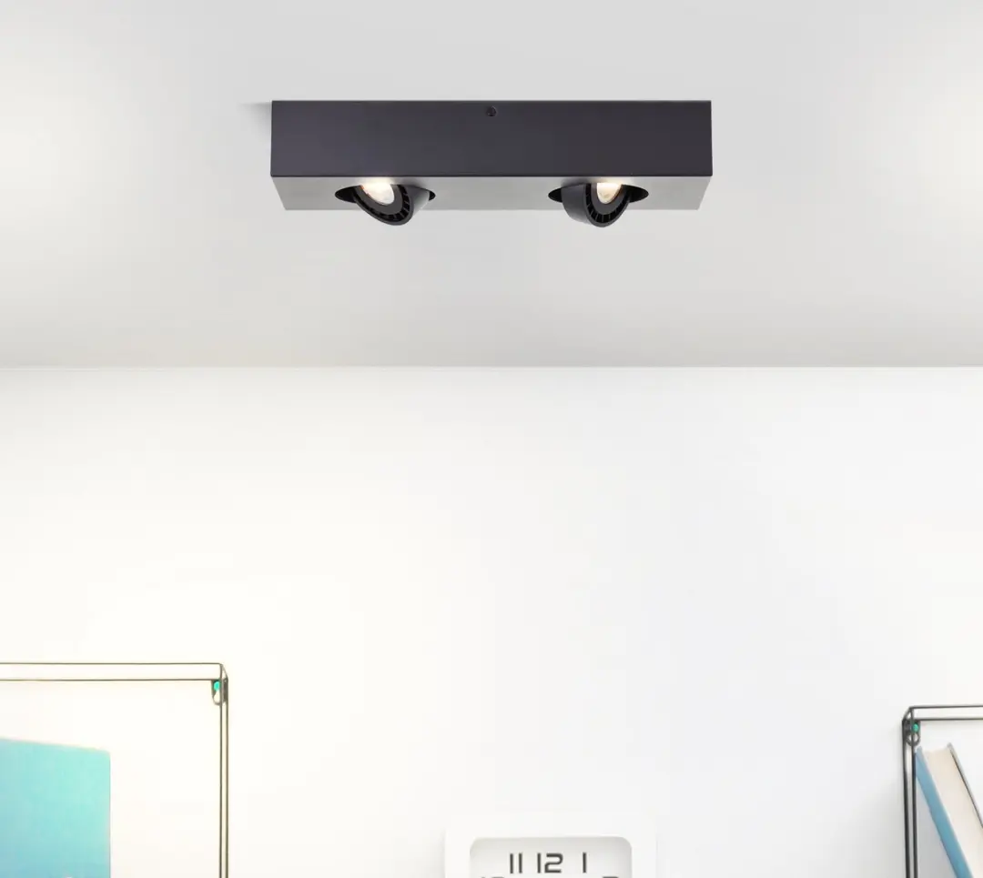 Brilliant Doro Plafondspot GU10 2x4,5W - 3000K - Zwart