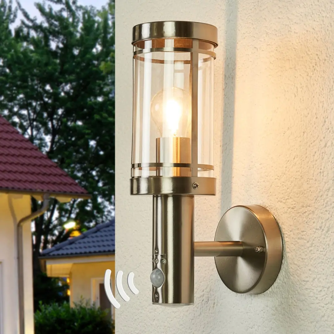 Lindby Wandlamp Buiten Roestvrij Staal 1 Licht E27