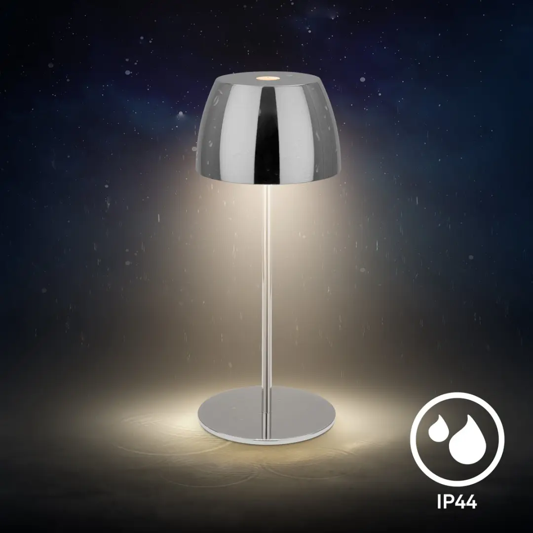 Briloner Serina Mini 7503018 LED Tafellamp - Dimbaar Touch - IP44 - Chroom