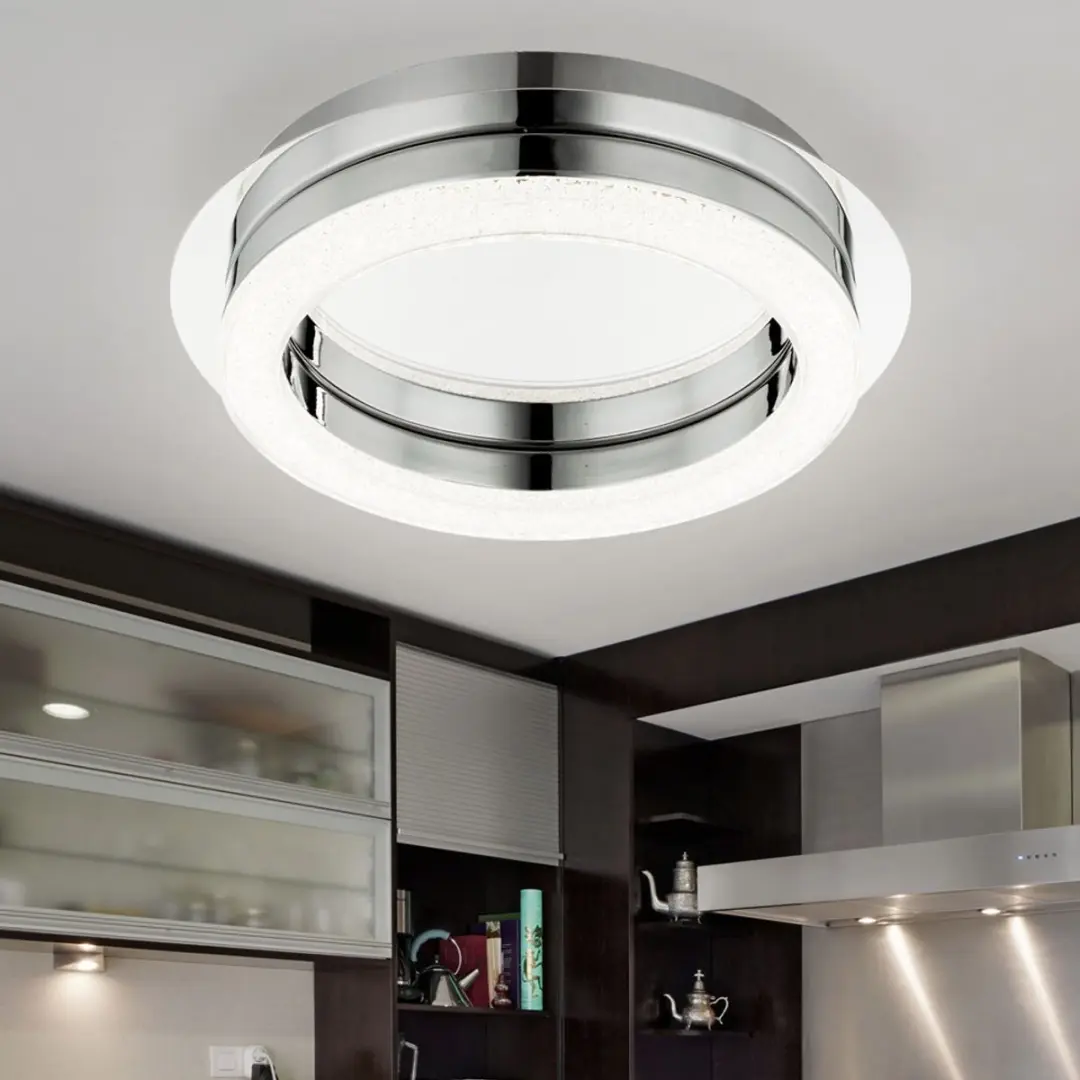 Globo Plafondlamp Kristal 12W 1000lm - Zilver