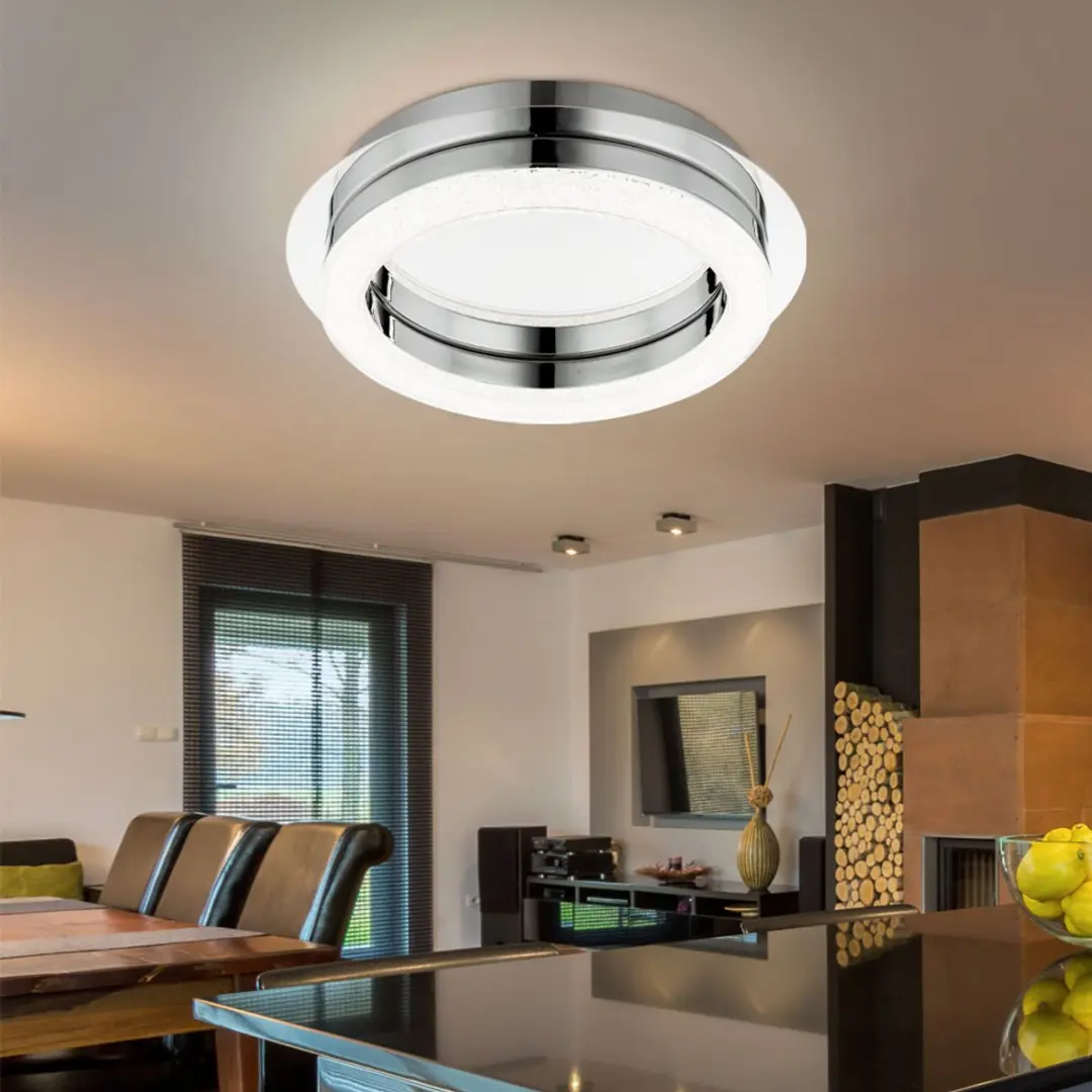 Globo Plafondlamp Kristal 12W 1000lm - Zilver