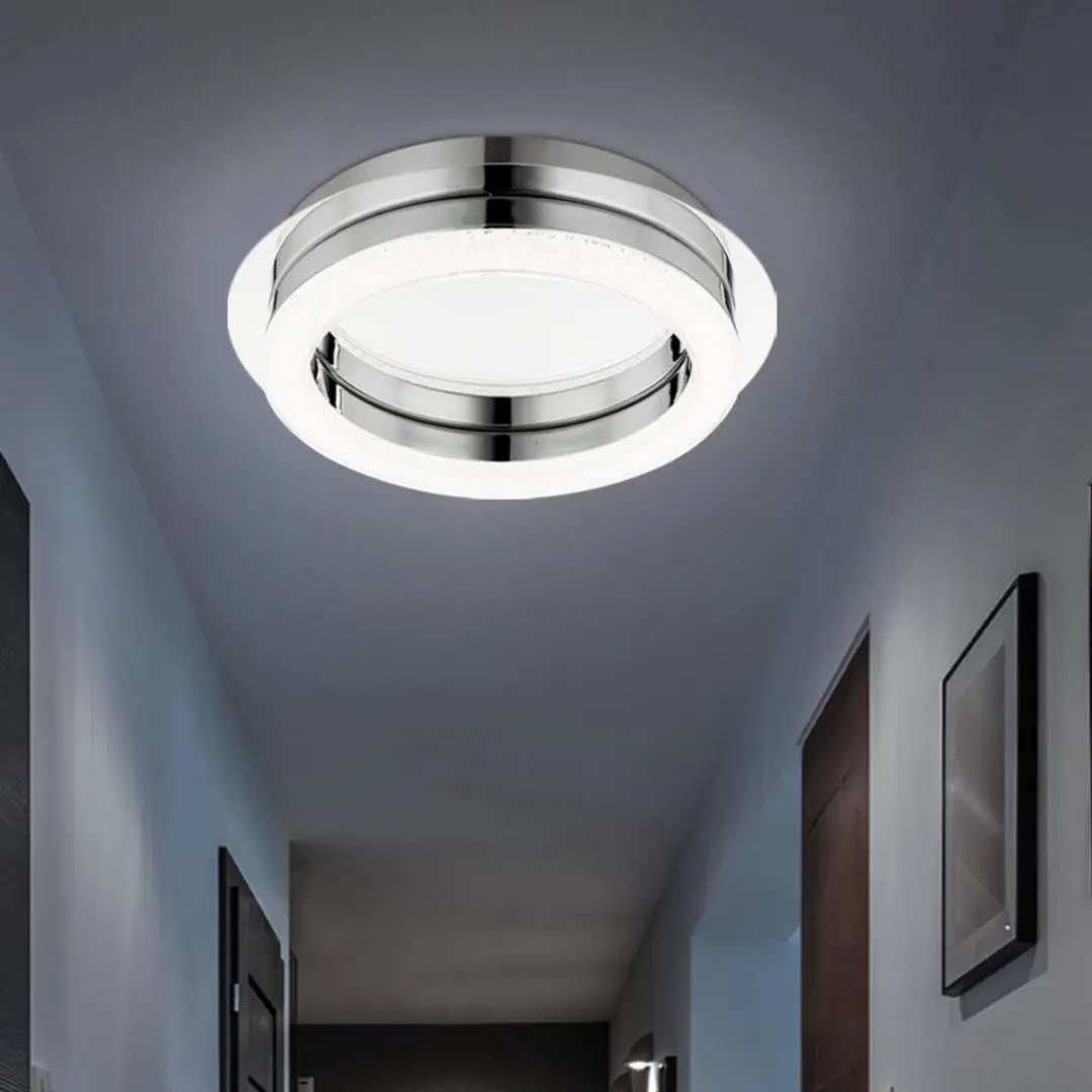 Globo Plafondlamp Kristal 12W 1000lm - Zilver