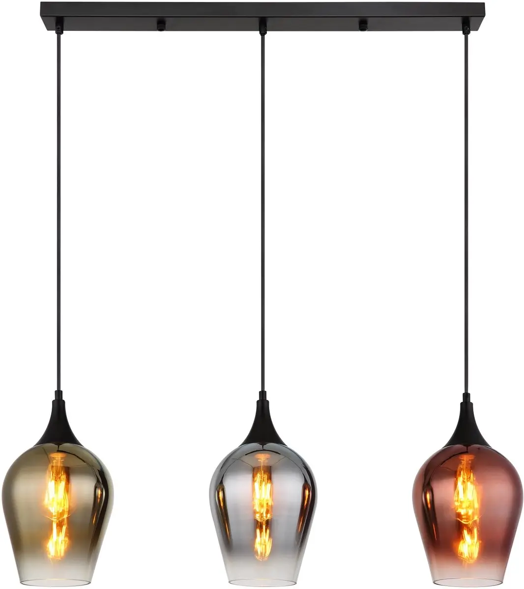 Globo Lavus Hanglamp 3-lichts Metaal 70cm - Buiten