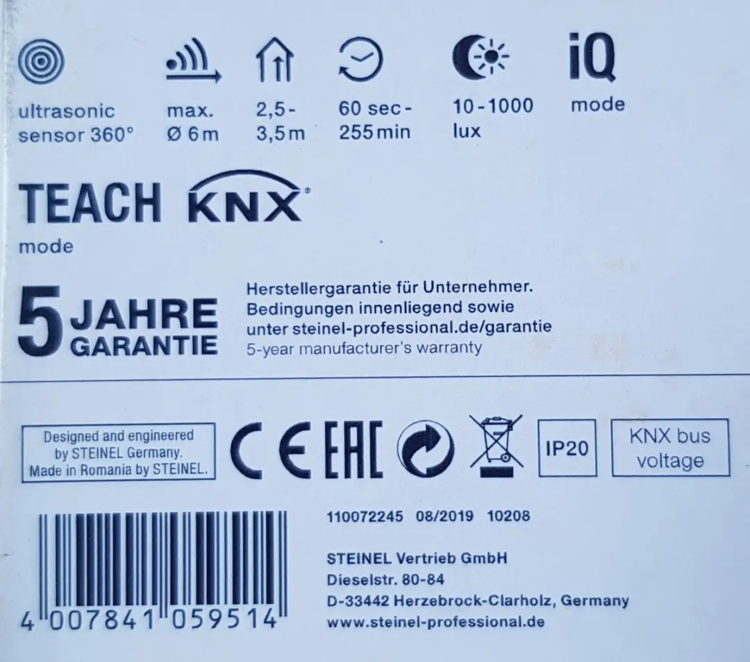 Steinel US 360 KNX Aanwezigheidsmelder - Wit
