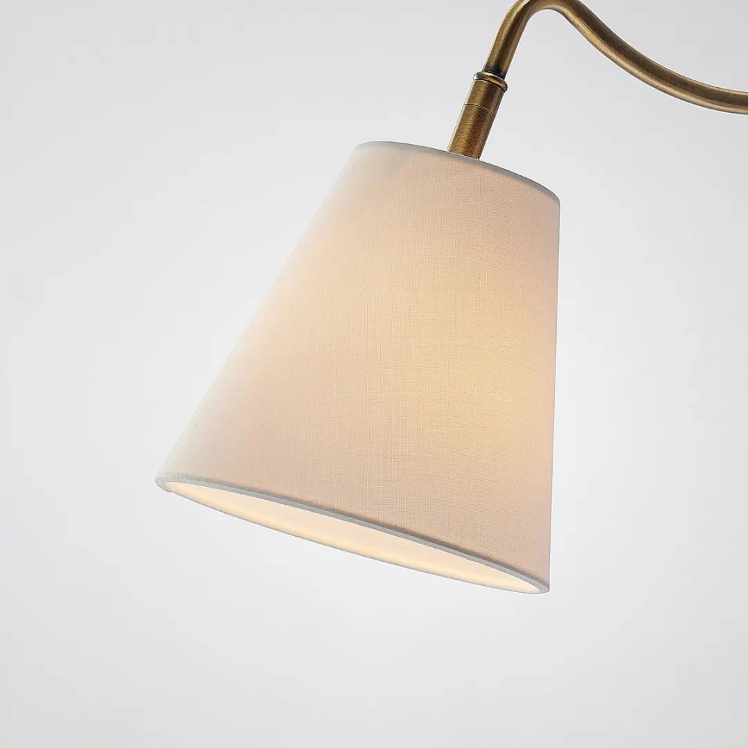 Lindby Wandlamp E14 Antiek Messing/Wit - 27,5 cm
