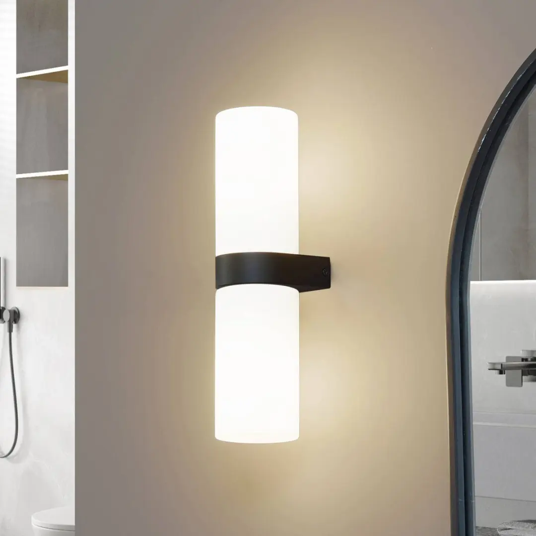Lucande Wandlamp 2-lichts Glas Staal