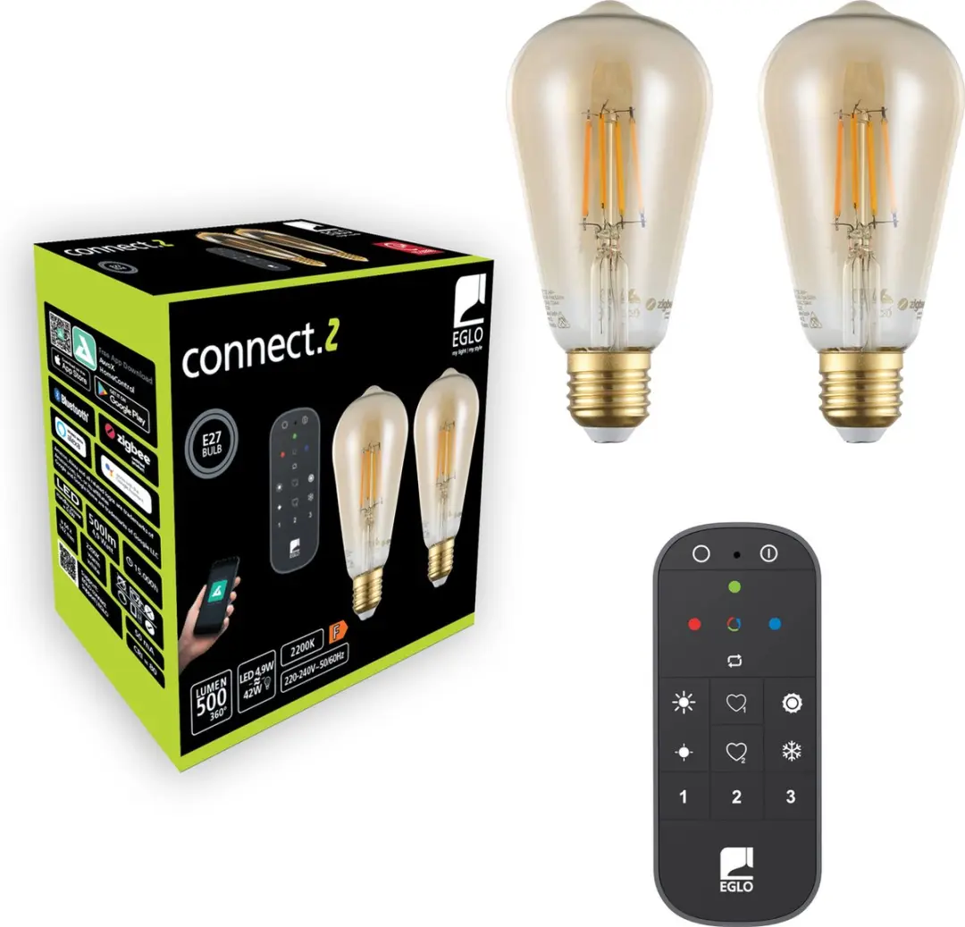 EGLO connect.z Smart Starterspakket LED Lampen 2x E27 2200K