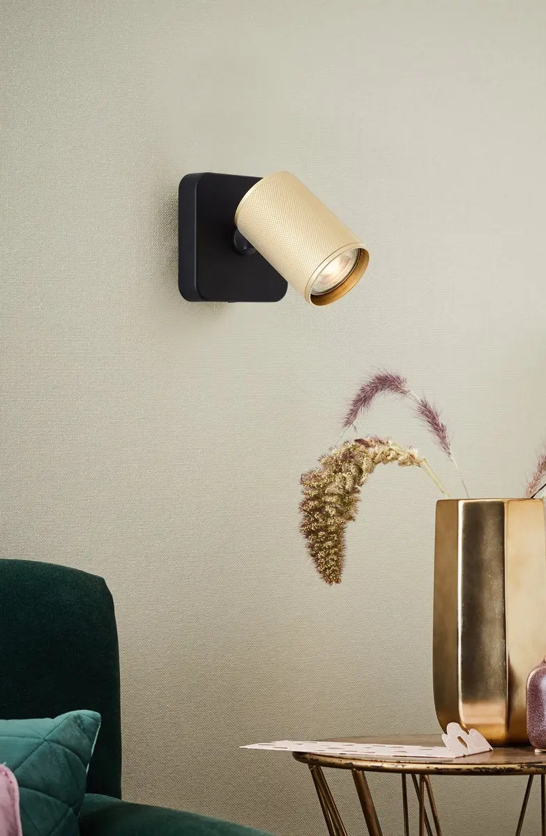Brilliant Marty Plafondspot GU10 5W - Zwart/Goud