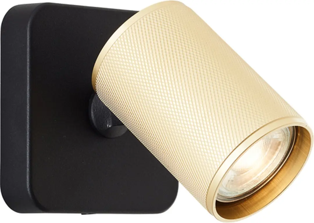 Brilliant Marty Plafondspot GU10 5W - Zwart/Goud