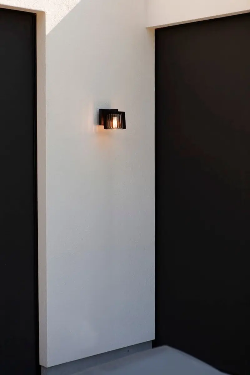 Lutec Shyne Wandlamp E27 - Zwart