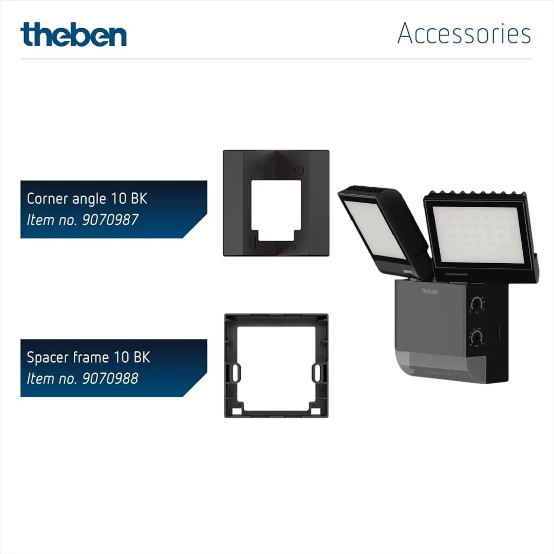 Theben theLeda S17-100 BK Buitenlamp - 17W Bewegingsmelder - 2 LED