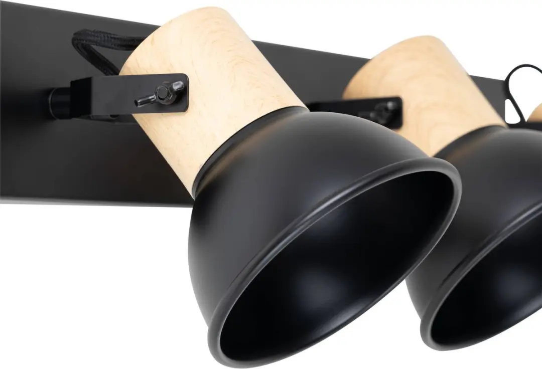 Lindby Buitenspot 3-lichts E14 - 40W - Zwart/Hout
